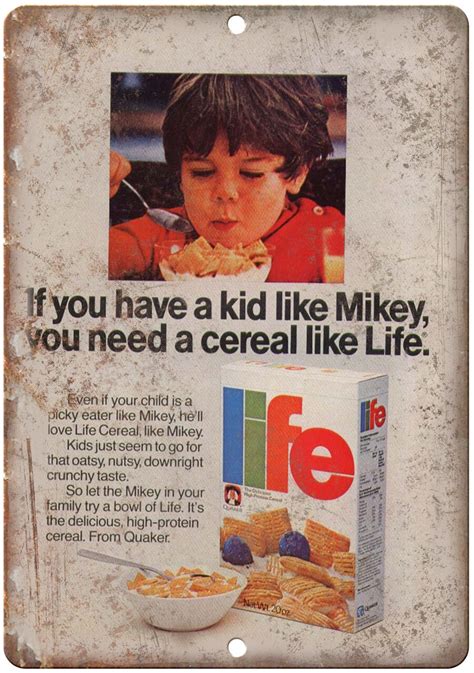 Life Cereal Mikey I Think He Likes It Ad 12 X 9 Reproduction Metal