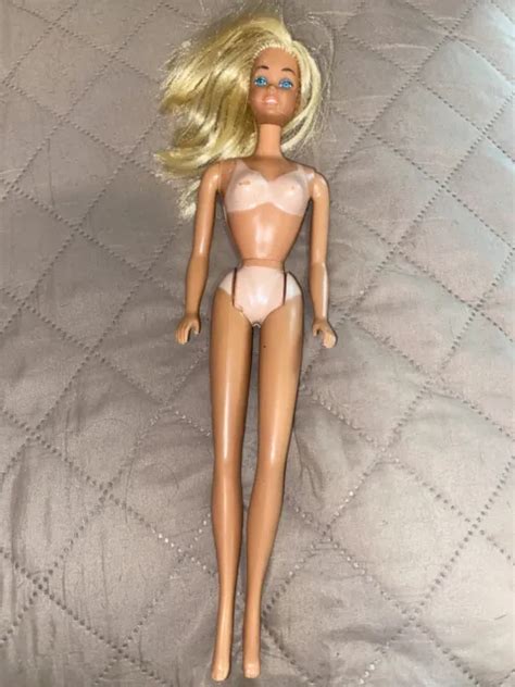 VINTAGE SUN LOVIN Malibu Barbie Doll Blonde Nude TLC Tan Lines 1966