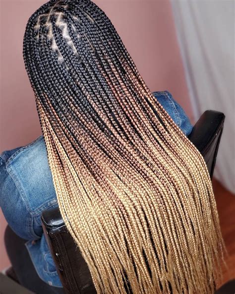 32 Small Knotless Braids With Color Fedenfleming