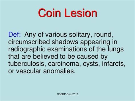 Coin Lesion