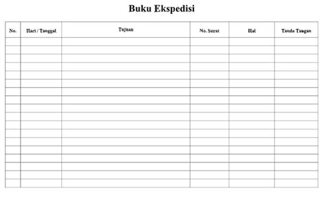 Contoh format buku ekspedisi ekstern dan intern terangi jalan. Contoh Format Buku Ekspedisi TK PAUD - Administrasi TK PAUD