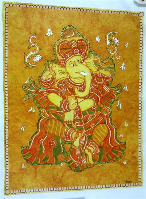 Ganesha Mural Painting By Amrutha Fine Art America