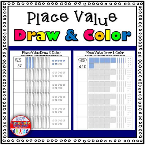 Place Value Draw And Color Worksheets Made By Teachers Math