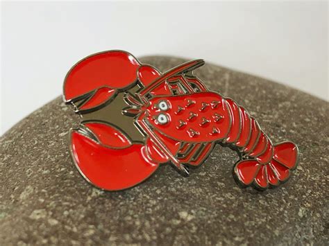 lobster pin enamel metal lapel pin badge etsy