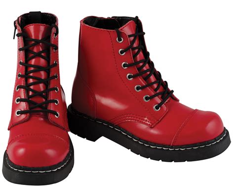 Red Combat Boots By Tuk Punk Boots Boots Red Combat Boots