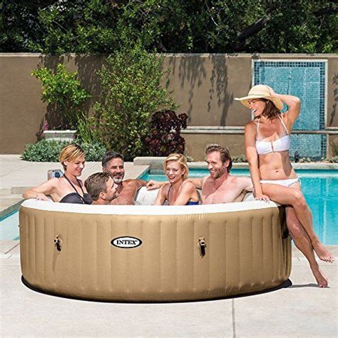 Intex 85in Purespa Portable Bubble Massage Spa Set Seating Capacity 6 People Built In Hard