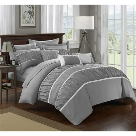 Chic Home Cheryl 10 Piece Comforter Set Complete Bed In A Bag Pleated