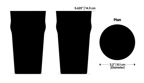 American Pint Glass Dimensions And Drawings