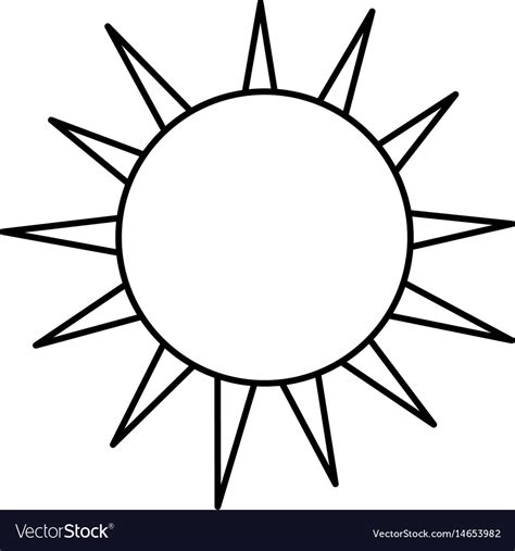 Sun Outline Drawing