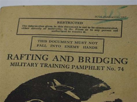 42 Original Ww2 Rafting And Bridging Military Training Pamphlet No74