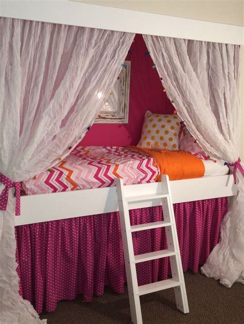 Bunk Bed With Closet Underneath Girls Loft Bedbuilt Into Closet With Storage Underneath