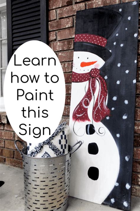 Wooden Christmas Signs To Diy A Snowman Painting On Wood