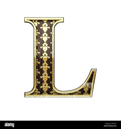 L Golden Letter 3d Illustration Stock Photo Alamy