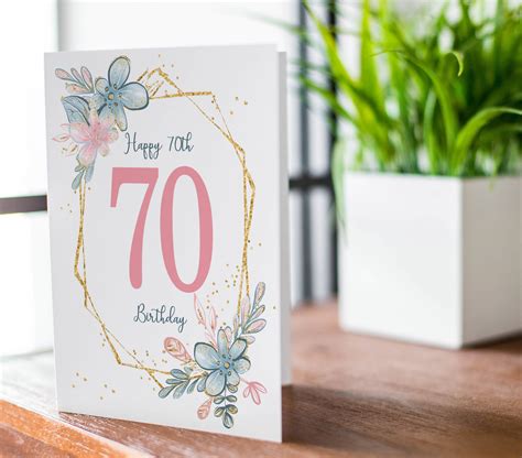 70th Birthday Card Friend 70th Birthday Card Seventieth Etsy Uk