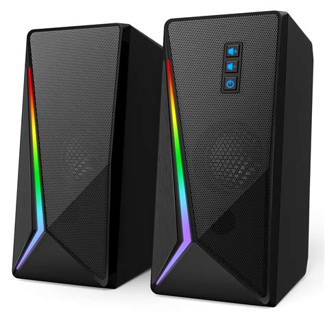 Buy Toiubeoz Rgb Computer Speakers 20 Channels Usb Powered 35mm Pc