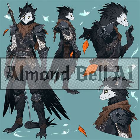 Black And White Anthro Rogue Warrior Adopt By Almondbell On Deviantart