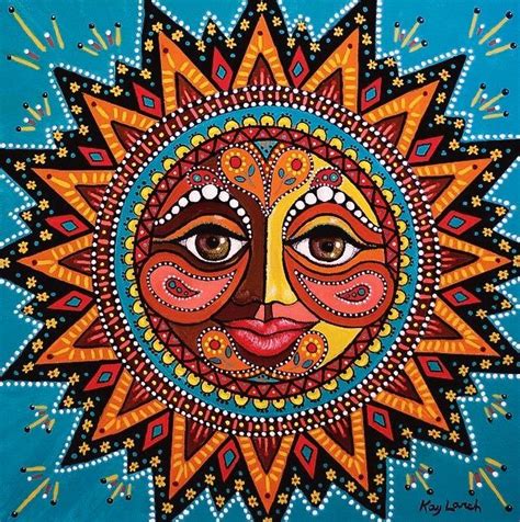 Celestial Sun Art Sun Painting Psychedelic Art
