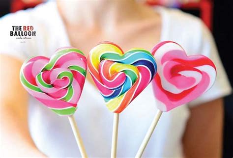 Rainbow Swirl Love Heart Lollipops Melbourne