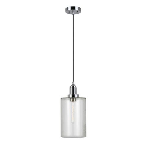 Hailey Home Nora Polished Nickel Traditional Seeded Glass Cylinder