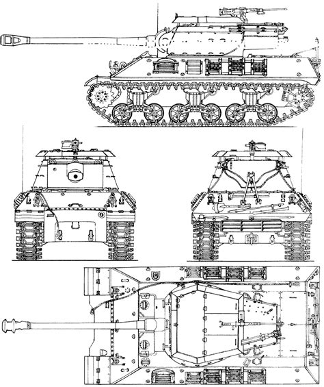 M36 Tank Destroyer Blueprint Tank Destroyer Blueprints Tanks Military