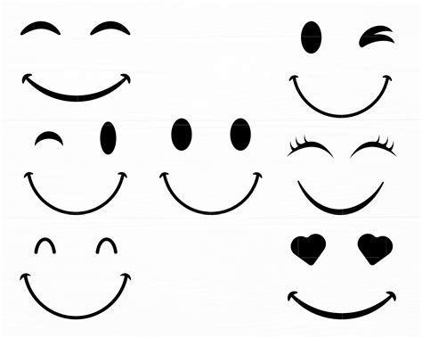 Smiley Face SVG Bundle Happy Face Svg Emoji Svg Smiley Face | Etsy