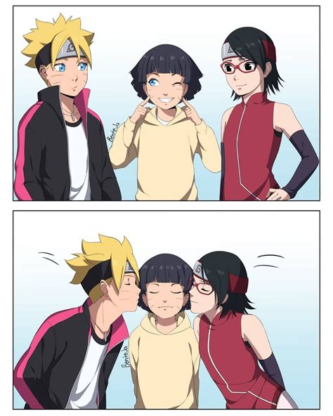 Boruto X Sarada 😍🥰 Credit To Artist By Naruto Comic Naruto Naruto