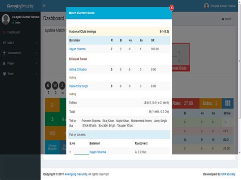 Online Cricket Software Cricket Management Software