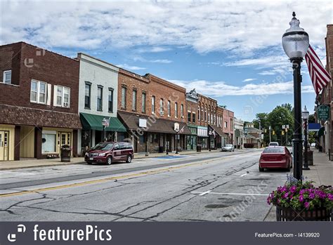Cityscapes Small Town Main Street Stock Image I4139920 At Featurepics