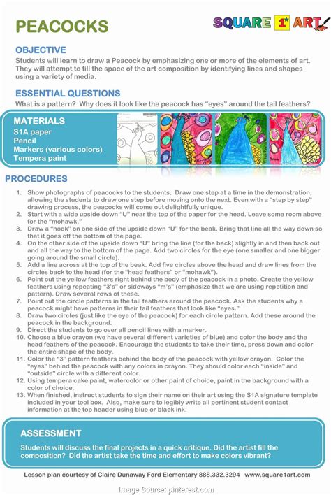 Elementary Art Lesson Plan Template Fresh Good Planned Experiences For