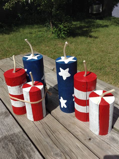Whiz Bangers Firecracker Trio Fence Post Rustic Fourth Of July