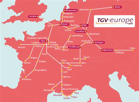 Das Französische Tgv Streckennetz — Frankreich Infode