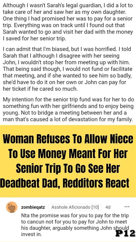 Woman Refuses To Allow Niece To Use Money Meant For Her Senior Trip To Go See Her Deadbeat Dad