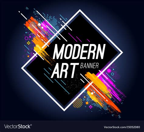 Modern Art Banner Royalty Free Vector Image Vectorstock