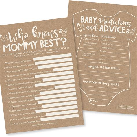 Buy Rustic Baby Shower Games Gender Neutral Games Double Sided