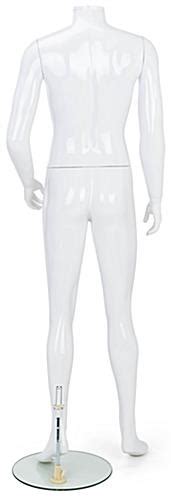 Headless Abstract Male Mannequin Glossy White Finish