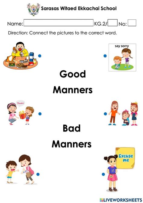 Good And Bad Manners Activity Manners Activities Social Skills