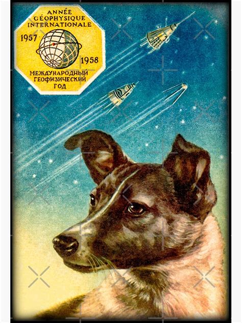 Laika The Sputnik 2 Russian Space Dog Framed Art Print For Sale By