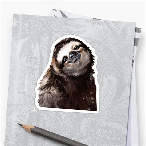 Sloth Sticker By Bignosework Redbubble