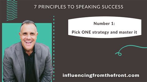 Principles To Speaking Success