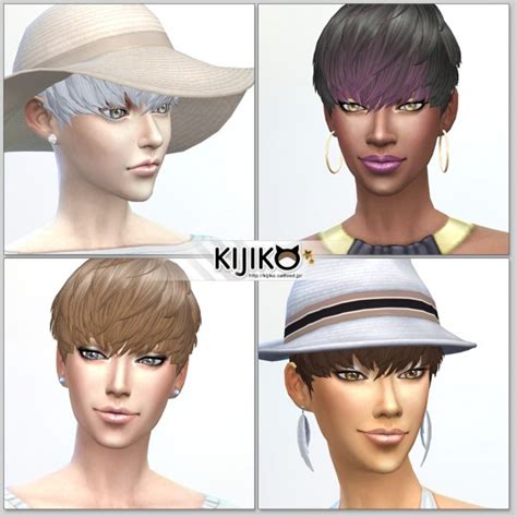 Kijiko Short Hair With Heavy Bangs For Female • Sims 4 Downloads