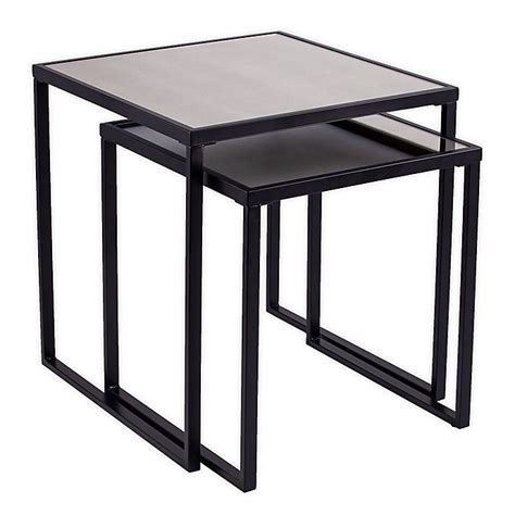 Southern Enterprises Linlith Nesting End Tables In Black Set Of 2