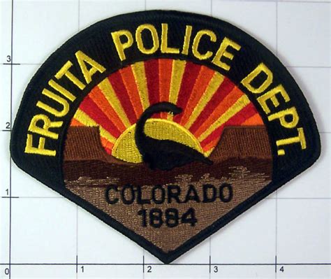 Colorado Fruita Police Department 1884 Sunshine Sun Law Enforcement