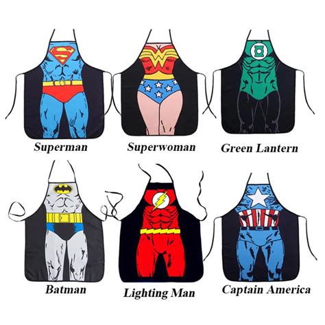 Buy Novelty Funny Bbq Cooking Aprons Spiderman Superman Character Costume