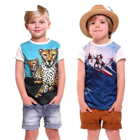 2017 New Boys Clothing Cool Tiger T Shirts For Baby Boy