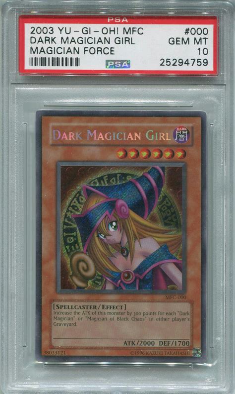 Yu Gi Oh Magicians Force Single Dark Magician Girl Secret Rare Psa 10 25294759 Da Card World