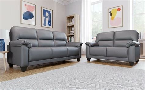 Trend Home 2021 Grey Small Leather Sectional Sofa Lucas Grey Leather