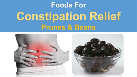 1 try serving beans, chia seeds, flaxseed oil, or the p fruits: Foods For Constipation Relief | Prunes & Beans - YouTube