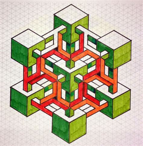 Impossible On Behance Graph Paper Art Geometry Art Geometric