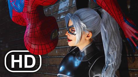 The Amazing Spider Man Kisses Black Cat Almost Scene 4k Ultra Hd Spider Man Remastered Ps5