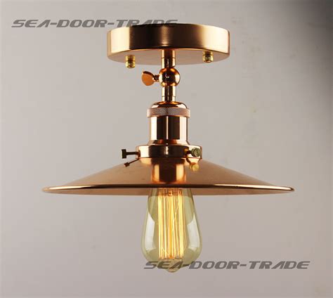 Discover the design world's best flush mounts at perigold. Industrial RETRO VINTAGE COPPER METAL SHADE FLUSH MOUNT ...